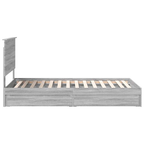 Opslag bed met lade Grijs Sonoma 100 x 200 cm Bewerkt hout 9