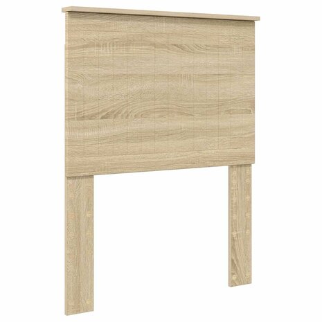 Opslag bed met hoofdeinde Sonoma Eiken 75 x 190 cm Bewerkt hout 7