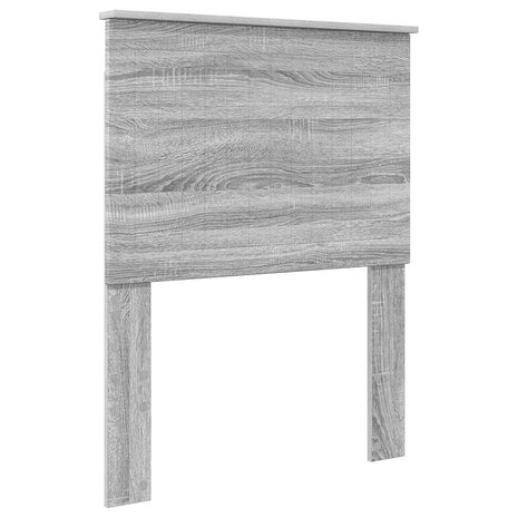 Opslag bed met hoofdeinde Grijs Sonoma 75 x 190 cm Bewerkt hout 7