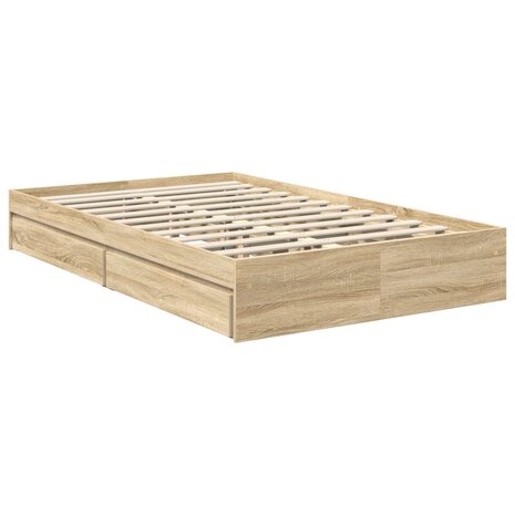 Opslag bed met lade Sonoma Eiken 100 x 200 cm Bewerkt hout 6
