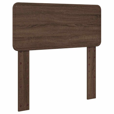Opslag bed met hoofdeinde Bruin Eiken 75 x 190 cm Bewerkt hout 7