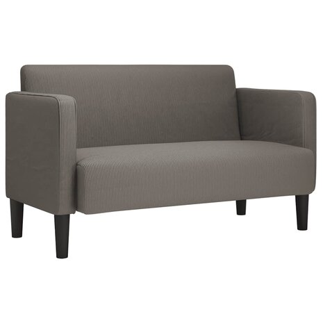 Loveseat bank 109 cm corduroy stof lichtgrijs 2