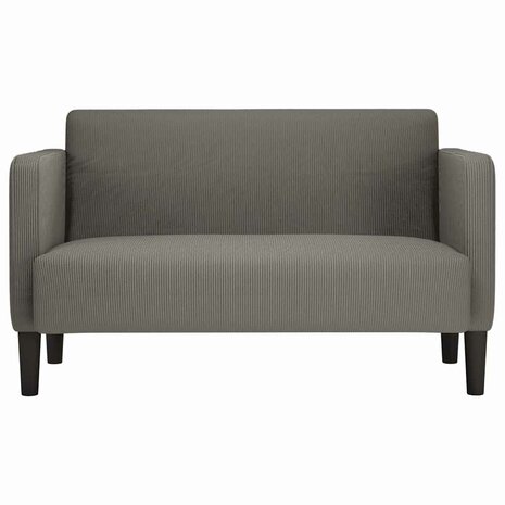 Loveseat bank 109 cm corduroy stof lichtgrijs 3