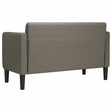 Loveseat bank 109 cm corduroy stof lichtgrijs 5
