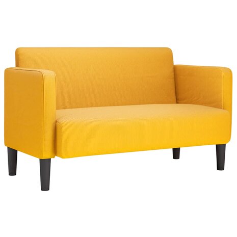 Loveseat bank 109 cm corduroy stof lichtgeel 2