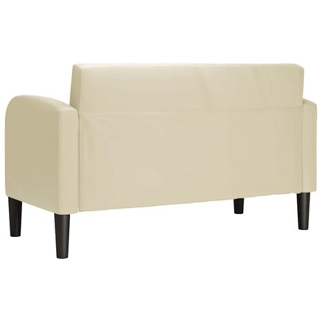 Loveseat bank 110 cm kunstleer cr&egrave;mekleurig 5