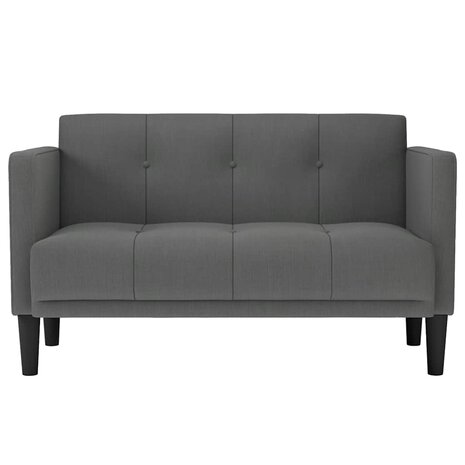 Loveseat Bank Donkergrijs 111 cm Stof 3