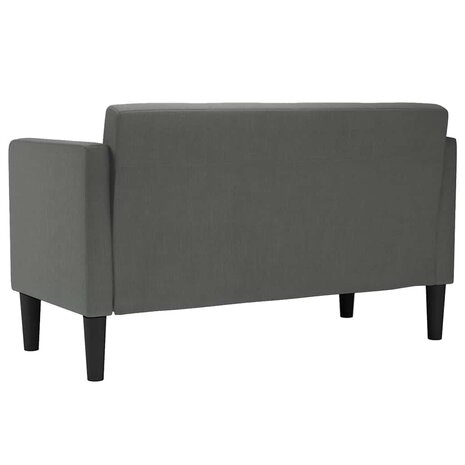 Loveseat Bank Donkergrijs 111 cm Stof 5