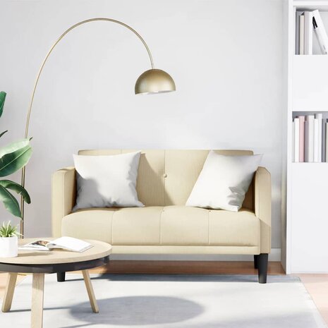 Loveseat Bank Cr&egrave;me 111 cm Stof 1