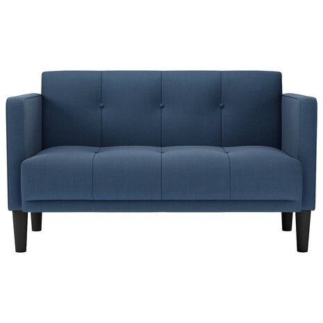 Loveseat bank blauw 111 cm stof 3