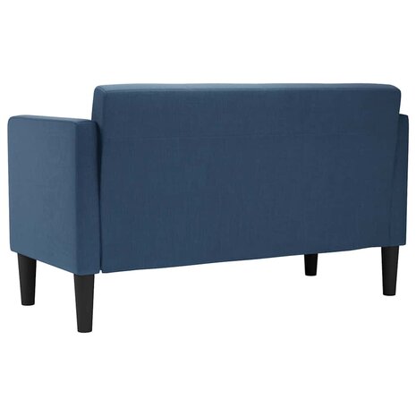 Loveseat bank blauw 111 cm stof 5