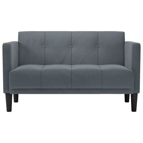 Loveseat bank donkergrijs 111 cm fluweel 3