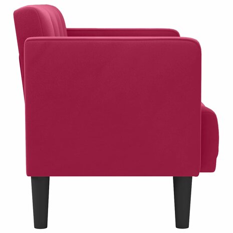 Loveseat bank wijnrood 111 cm fluweel 4