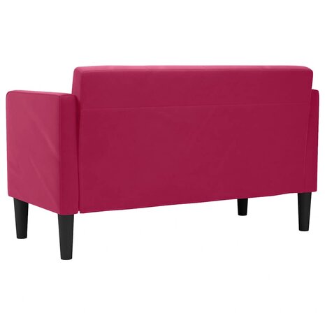 Loveseat bank wijnrood 111 cm fluweel 5