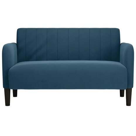 Loveseat bank 109 cm fluweel blauw 3