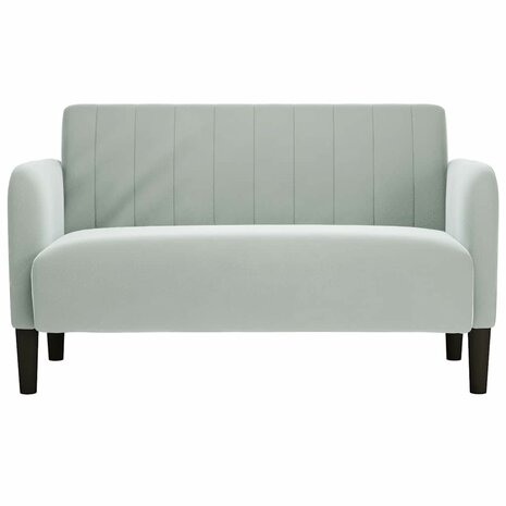 Loveseat bank 109 cm fluweel lichtgrijs 3