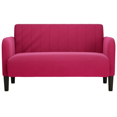 Loveseat bank 109 cm fluweel wijnrood 3