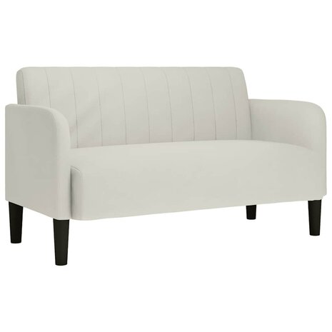Loveseat bank 109 cm fluweel cr&egrave;mekleurig 2