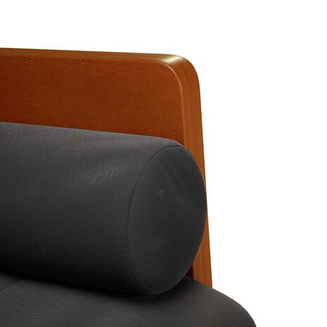 Loveseat bank met bolsters zwart 110 cm fluweel 6