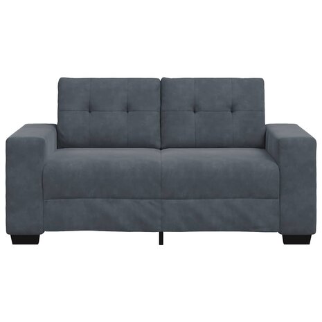 Loveseat bank 160x77x82 cm fluweel donkergrijs 4