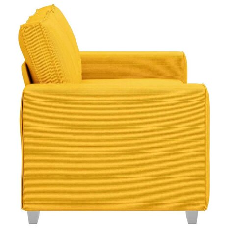 Loveseat Sofa Lichtgeel 160x77x82 cm Corduroy Stof 5
