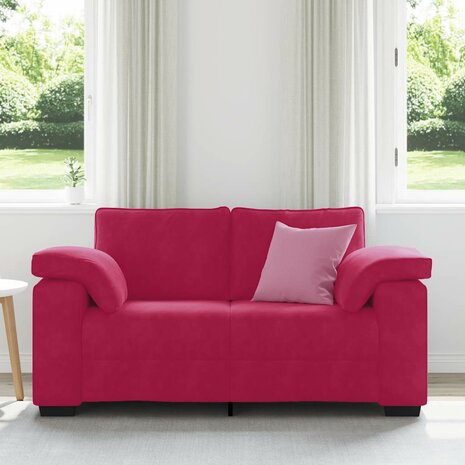 Loveseat Sofa Wijnrood 160x77x82 cm Fluweel 3
