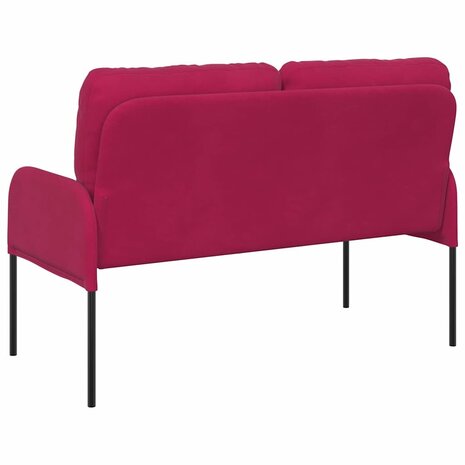 Banken met kussen 110cm Wijnrood Multiplex 6
