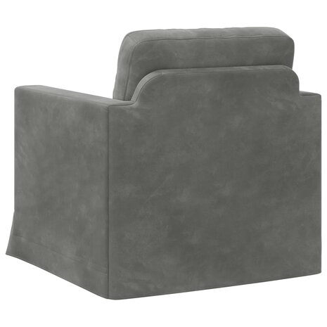 Bank Donkergrijs 78 x 78 x 80 cm Fluweel 6
