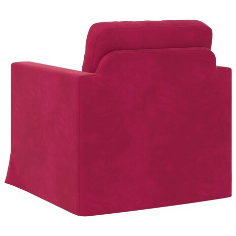 Bank Wijnrood 78 x 78 x 80 cm Fluweel 6