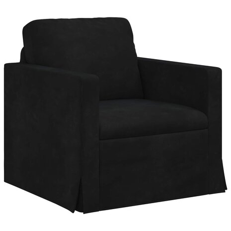 Bank Zwart 78 x 78 x 80 cm Fluweel 2