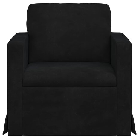 Bank Zwart 78 x 78 x 80 cm Fluweel 4