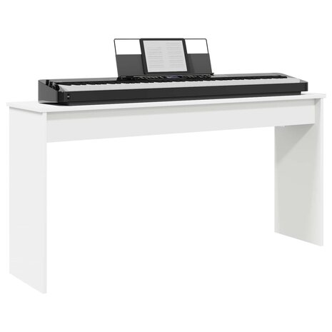 Keyboardstand Wit 130 x 32 x 64 cm Bewerkt hout 3