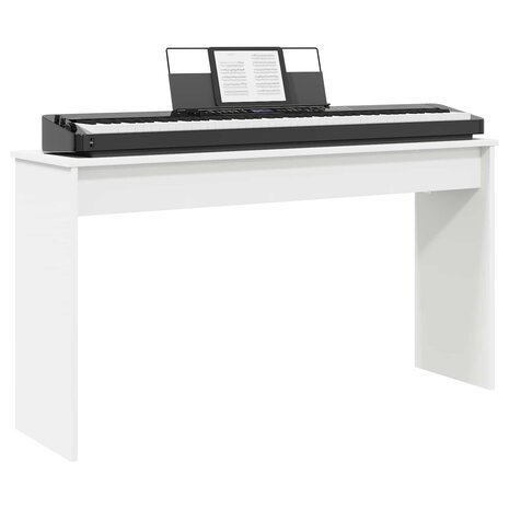 Keyboardstand Wit 120 x 32 x 64 cm Bewerkt hout 3