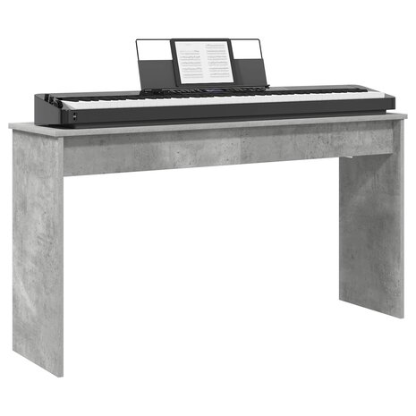 Keyboardstand Beton Grijs 120 x 32 x 64 cm Bewerkt hout 3