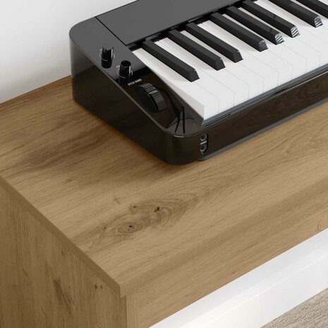 Keyboardstand Artisan Eiken 120 x 32 x 64 cm Bewerkt hout 4