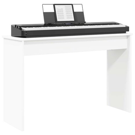 Keyboardstand Wit 100 x 32 x 64 cm Bewerkt hout 3