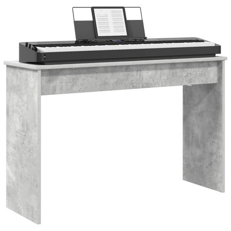 Keyboardstand Beton Grijs 100 x 32 x 64 cm Bewerkt hout 3