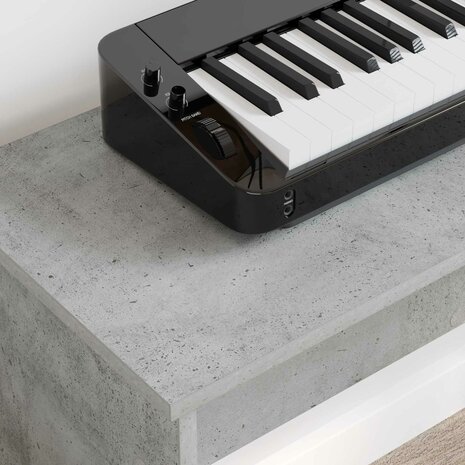 Keyboardstand Beton Grijs 100 x 32 x 64 cm Bewerkt hout 4