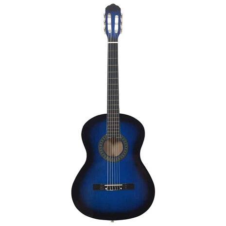 Gitaar klassiek beginner 4/4 39" lindenhout blauw       3