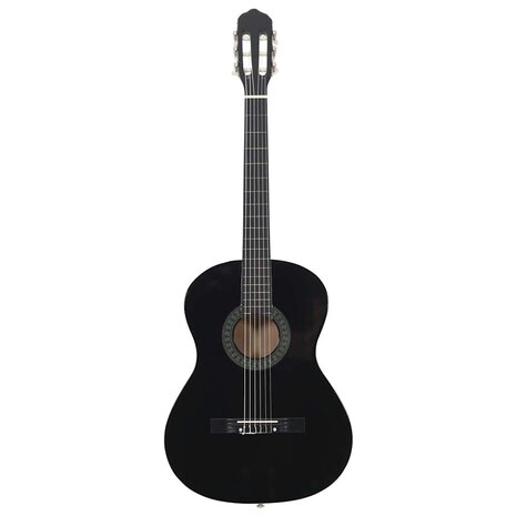 Gitaar klassiek beginner 4/4 39" lindenhout zwart      3