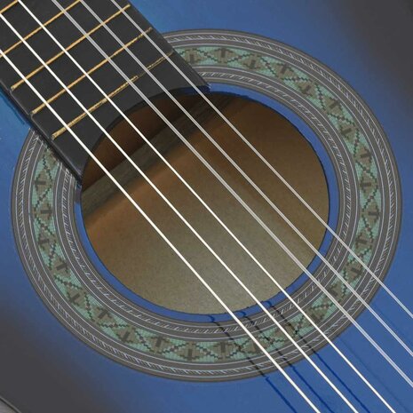 Gitaar klassiek beginner en kinderen 1/2 34" blauw     6