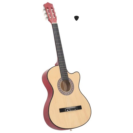 Gitaar cutaway met 6 snaren western akoestisch 38" lindenhout 1