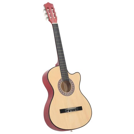 Gitaar cutaway met 6 snaren western akoestisch 38" lindenhout 2