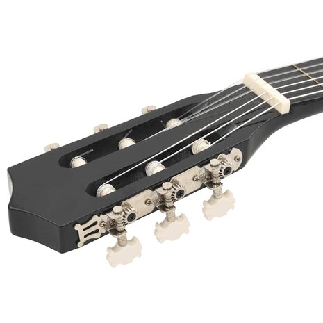 Gitaar cutaway met 6 snaren western klassiek 38" zwart 8
