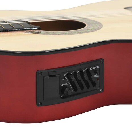 Gitaar cutaway met equalizer 6 snaren western klassiek     9