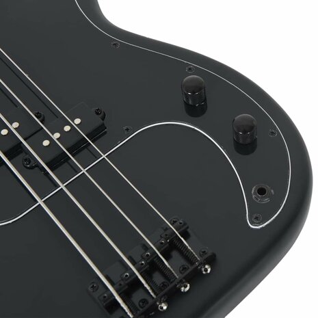 Basgitaar voor beginners elektrisch met tas 4/4 46" zwart 7