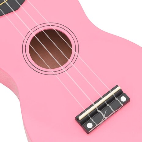 Ukuleleset met tas voor kinderen sopraan 23'' roze 8