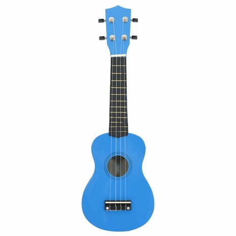 Ukuleleset met tas voor kinderen sopraan 23'' blauw 3