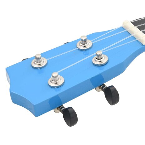 Ukuleleset met tas voor kinderen sopraan 23'' blauw 7