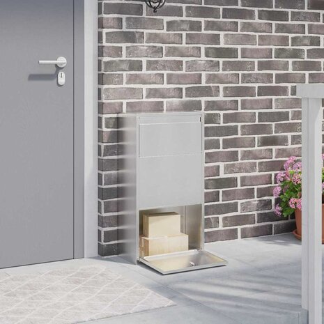 Pakketbrievenbus Zilver 44 x 22 x 82 cm Roestvrij staal 1